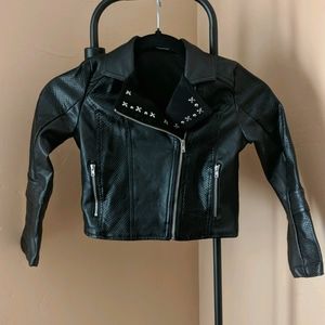 Kids faux leather jacket